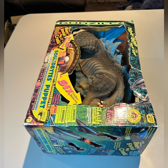 GODZILLA HAND PUPPET SOUNDBYTES Vintage Toy 1998 Figure Japan - Picture 9 of 14